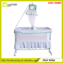 2015 Manufacturer Children's Swing Bed with Mosquito Net 4pcs wheels can be turned up Indoor Swing Bed Crib